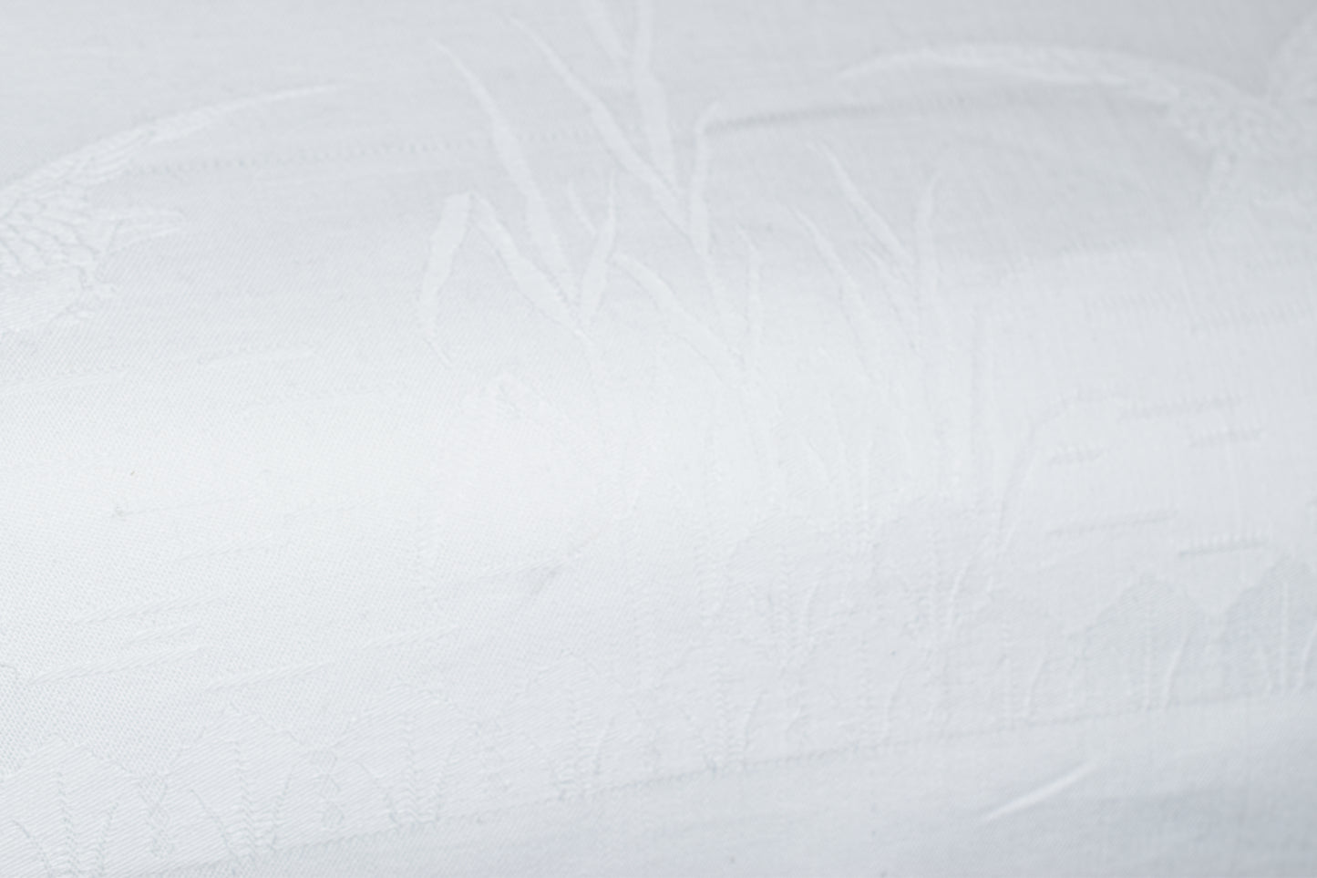 White Damask Linen Tablecloth