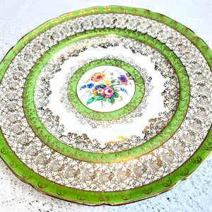 Royal Doulton Green Floral Decorated Plate