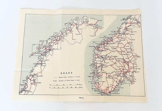 Map Roads Norway