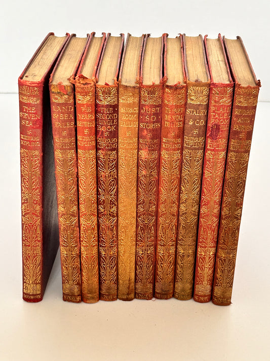 Set of 10 Classic Books by Rudyard Kipling