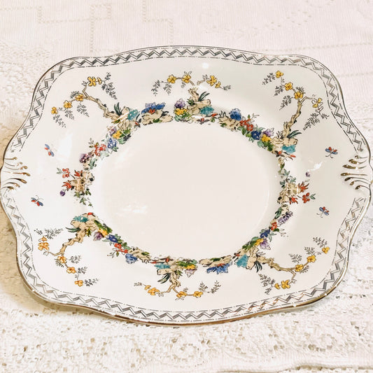 Tuscan China Cake Plate for Afternoon Tea Art Nouveau