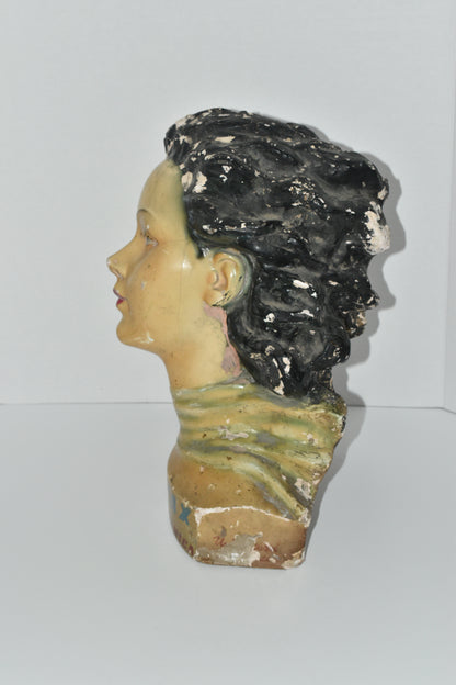 Sold Out - Vintage Italian  Mannequin Female Head Puntax Shop Display