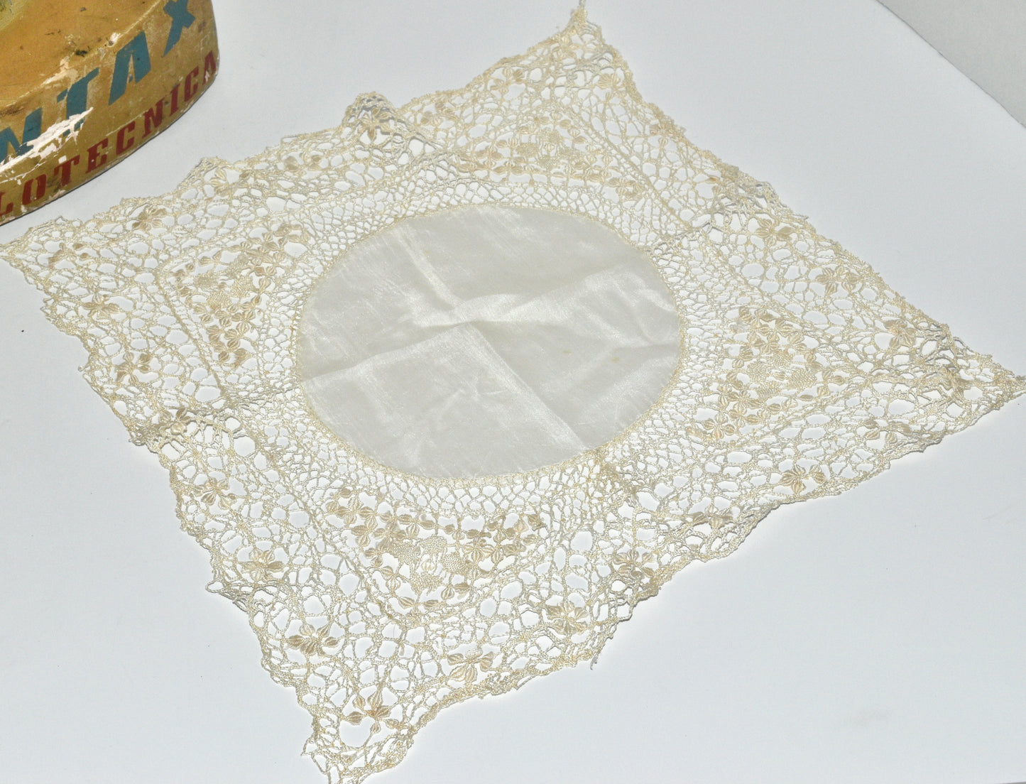 Antique Silk Lace Handkerchief