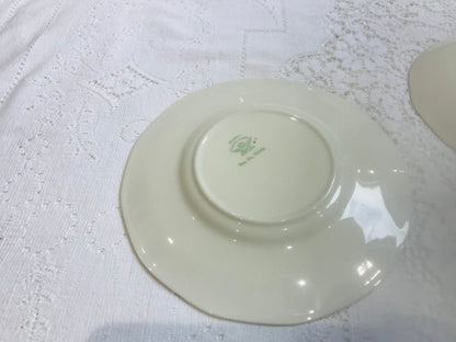 Vintage Tuscan Bone China Teacup Trio Green  & Gold /1940’s