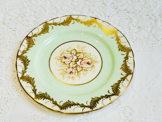 Vintage  Bone China Tea /Side Plate – Green