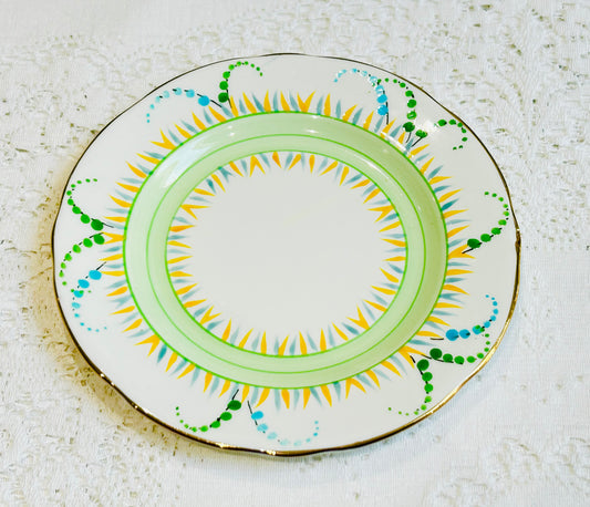 Vintage  Bone China Tea /Side Plate – Green