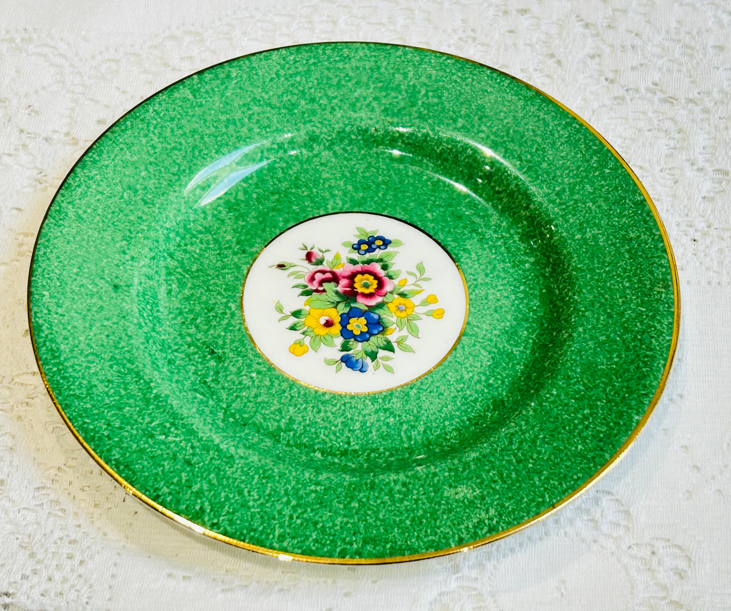 Vintage  Bone China Tea /Side Plate – Green