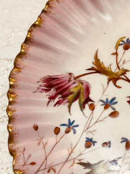 Carltonware Pink Botanical Hand Painted Plate