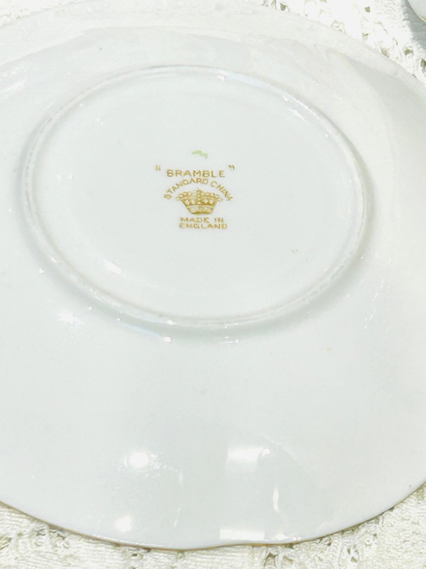 Vintage 4 Piece Tea Set "Bramble" English Afternoon Tea Party Teacup Trio Set & Cake Plate