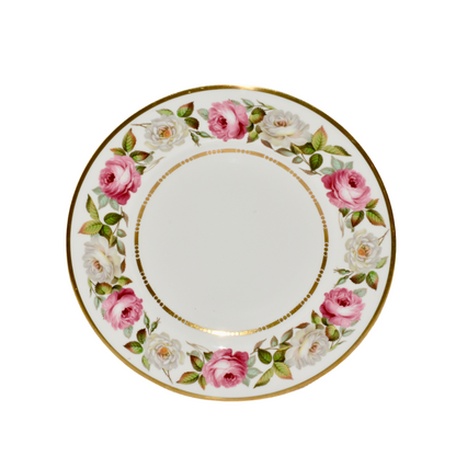 6 Royal Worcester Lunch/Salad Plates Royal Garden Pink Roses 8"