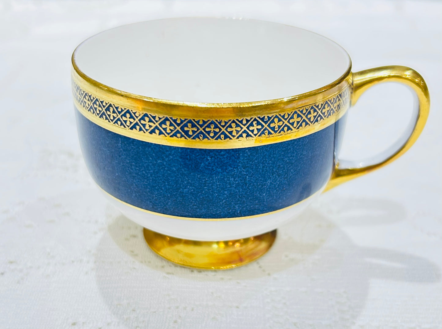 Vintage Teacups - Mid Century Blue & Gold Carltonware