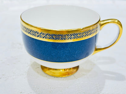 Vintage Teacups - Mid Century Blue & Gold Carltonware
