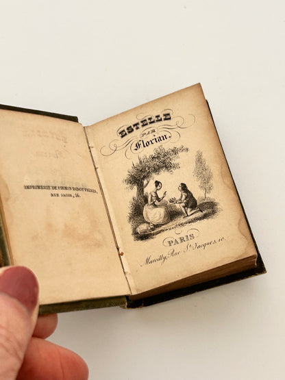 Miniature Antique Book Estelle Par  Florian