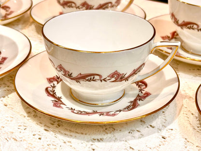 Minton Laurentian Pink Tea Set