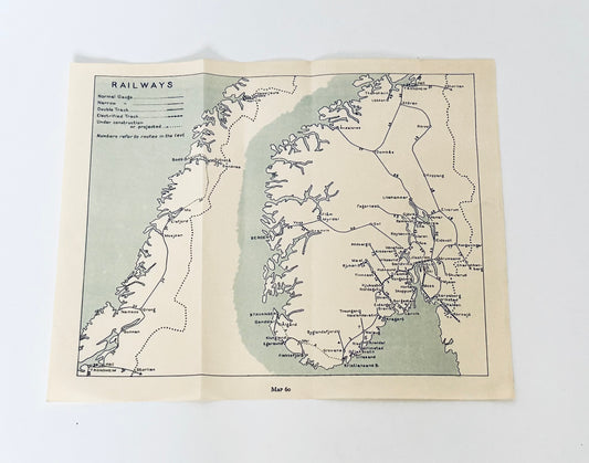 Norway Vintage Railways Map
