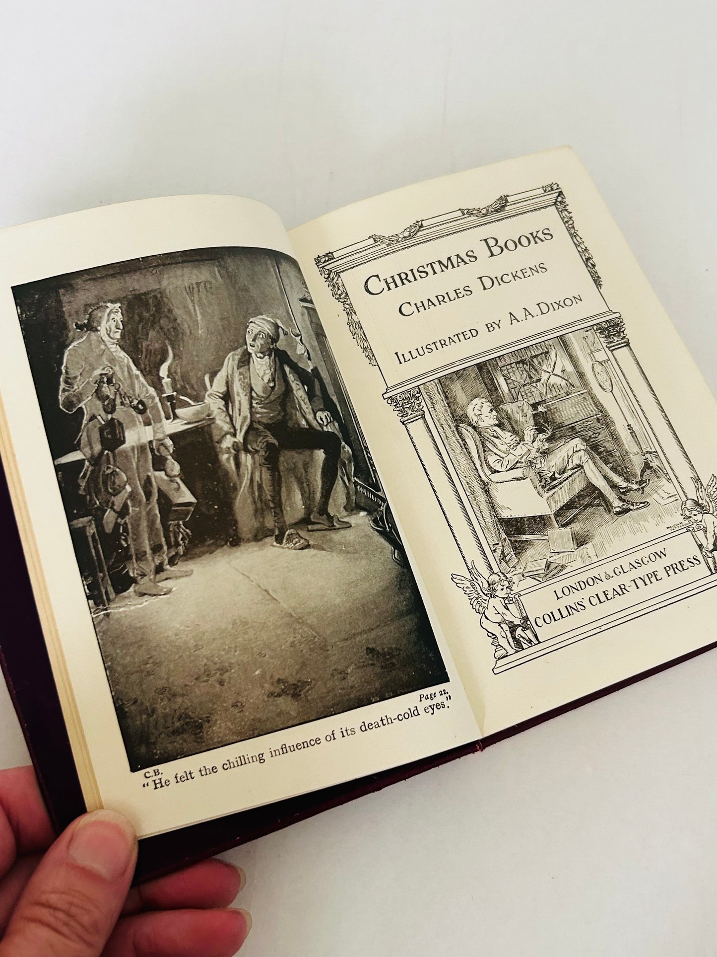 Christmas Books Charles Dickens  Illustrations by A A Dixon