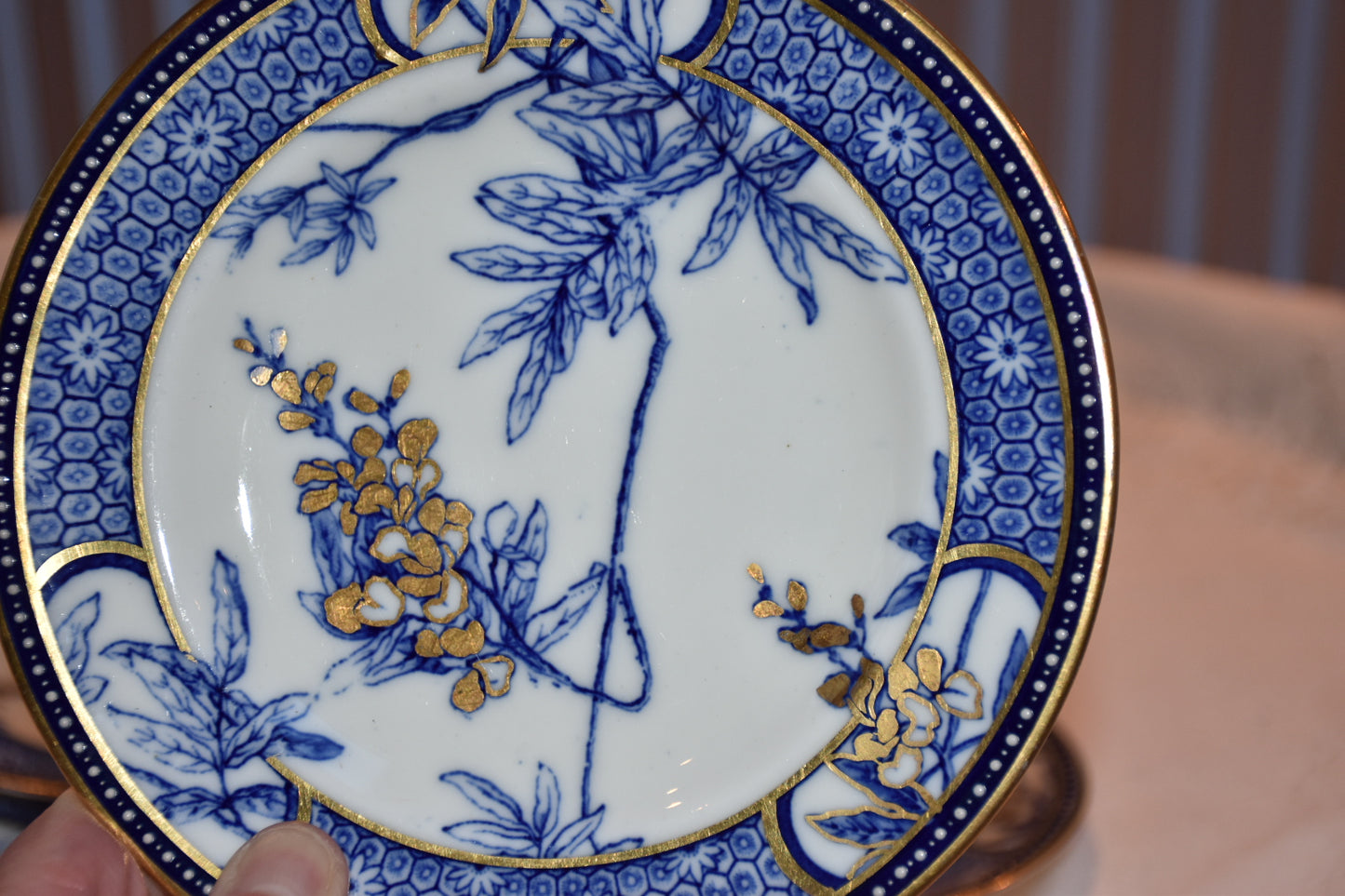 Sold Out - Art Nouveau Blue & Gold Plate Set