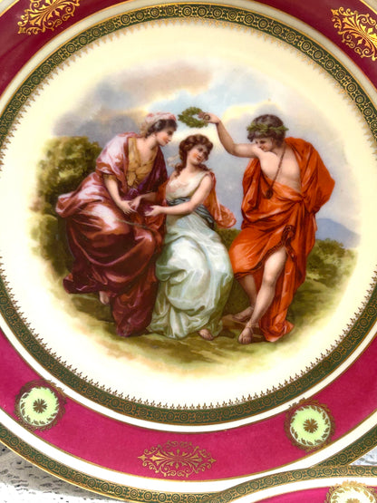 Vintage EPIAG Czechoslovakia Tea Set – Rococo Pink & Gold Porcelain with Romantic Scenes