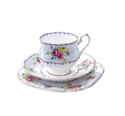 Royal Albert, Petite Point, Royal Albert Petite Point, Teacup Trio, Vintage China, English Bone China, Afternoon Tea, Tea Party, Teacup Saucer Plate, Matching Trio, Floral China, Cross Stitch Pattern, Collectible China, Vintage Tableware, Shabby Chic Decor, Cottagecore Tableware, Gift for Tea Lover, English Tea Set, Fine China, Royal Albert Trio
