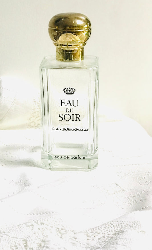Original Vintage Large Glass Perfume Display Bottle Eau du Soir