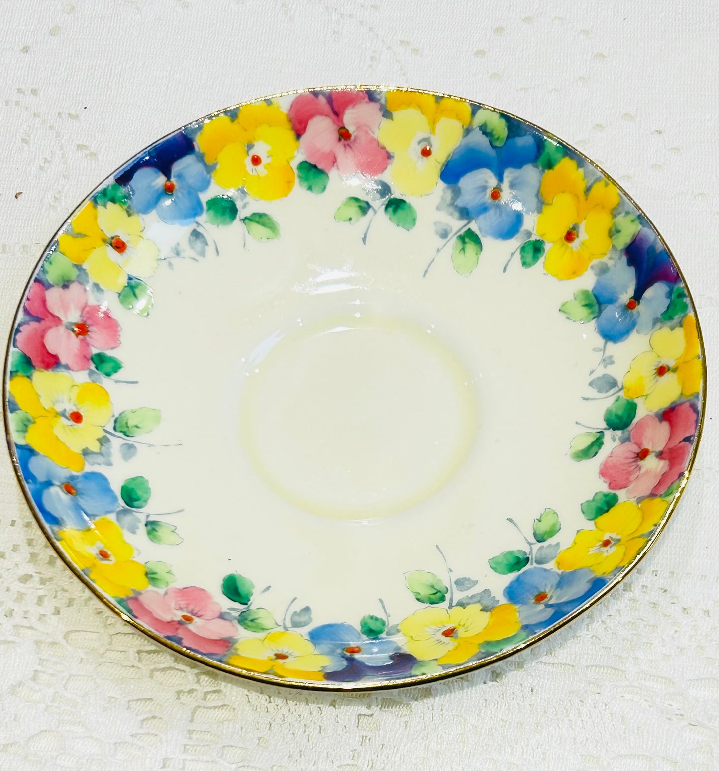 Crown Staffordshire Vintage Floral Tea Set for 6 • Fine Bone China Tea Service (c.1940’s-1950’s)