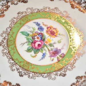 Royal Doulton Green Floral Decorated Plate