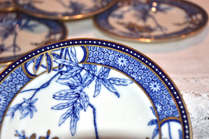 Sold Out - Art Nouveau Blue & Gold Plate Set