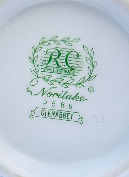 Noritake Glenabbey Vegetable Tureen with Lid – Fine Bone China – Green & Gold Trim (1980-1990)