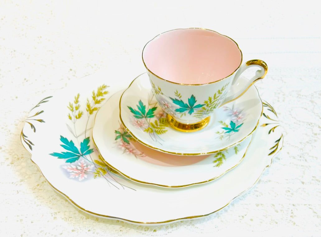 Pink Queen Anne Tea Set