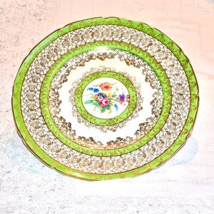 Royal Doulton Green Floral Decorated Plate