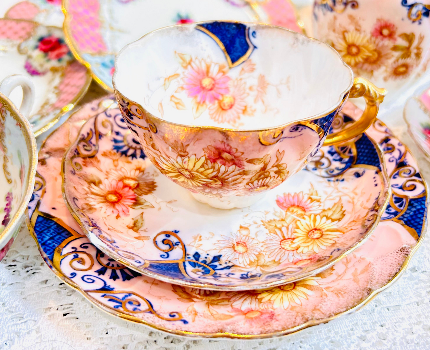 Pink Antique Teacup & Saucer set