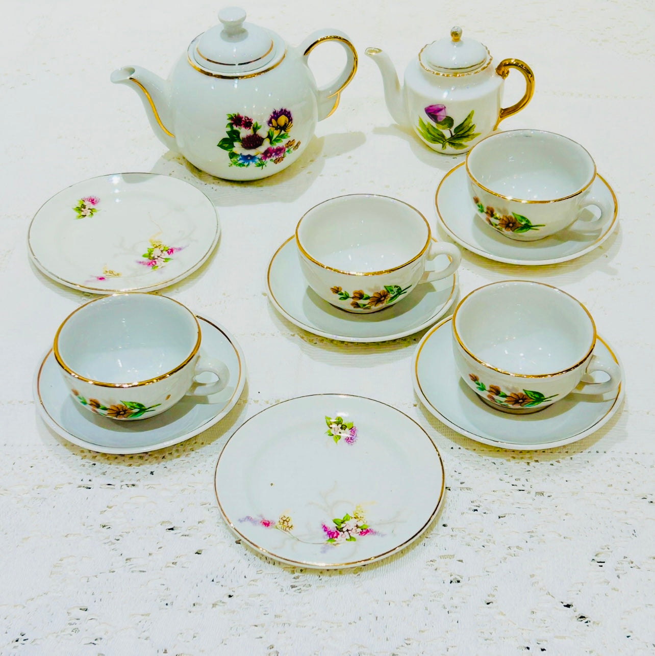 Vintage Child’s Porcelain Miniature Tea Set