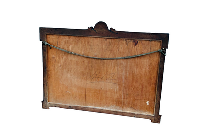 Early 20th Century Dark Wood Frame Wall Mirror