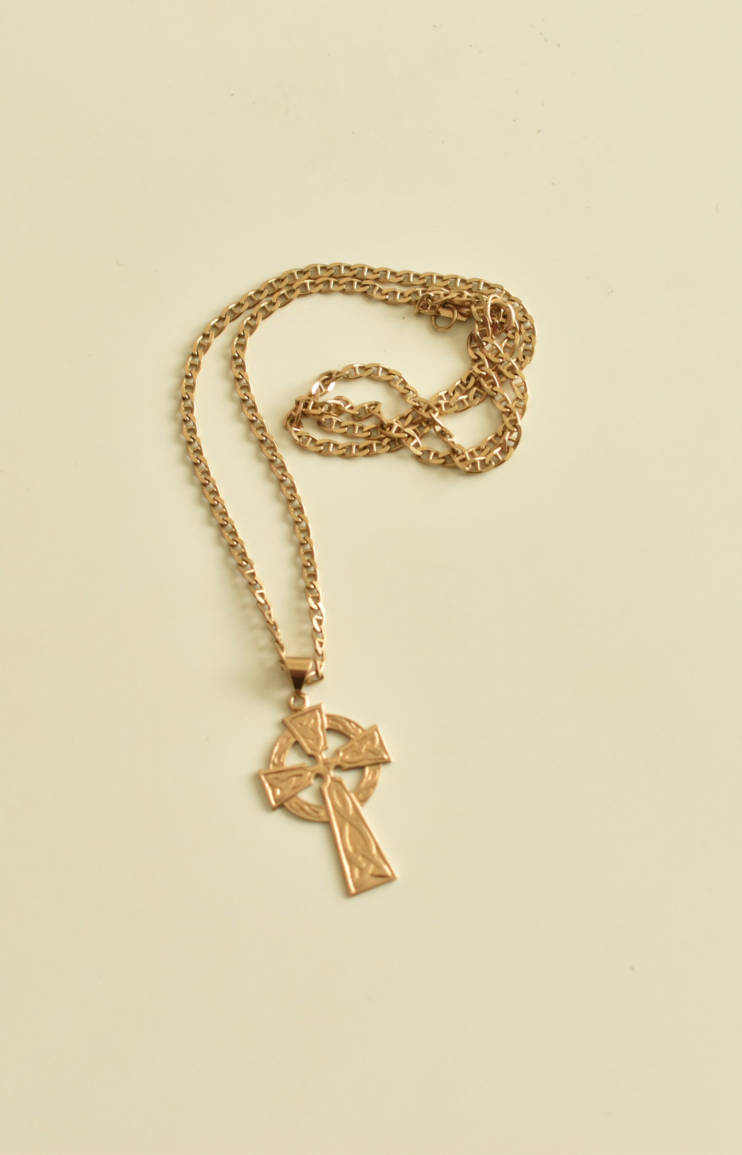 SOLD OUT - 9ct Gold Iona Cross Celtic Pendant Necklace