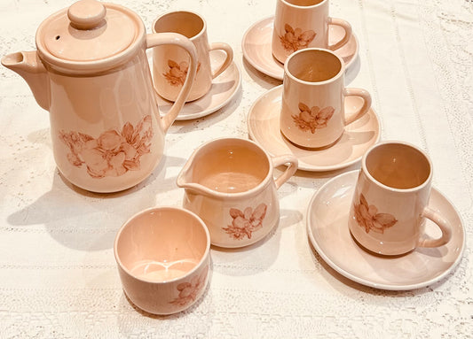 Honiton Pottery Pink Coffee Set