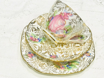 Pink Lady Teacup & Saucer set Royal Crown China