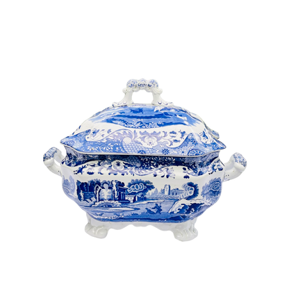 Spode Italian Blue Farmhouse Large Soup Tureen & Lid