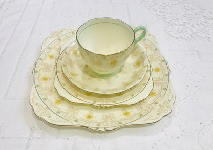 Grafton China Green & Yellow Springtime Tea Set