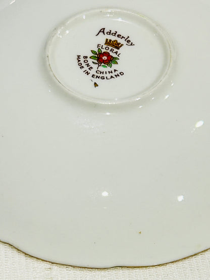 Rainbow Cups & Saucers Vintage China Set by Adderley - Floral  Mix Set