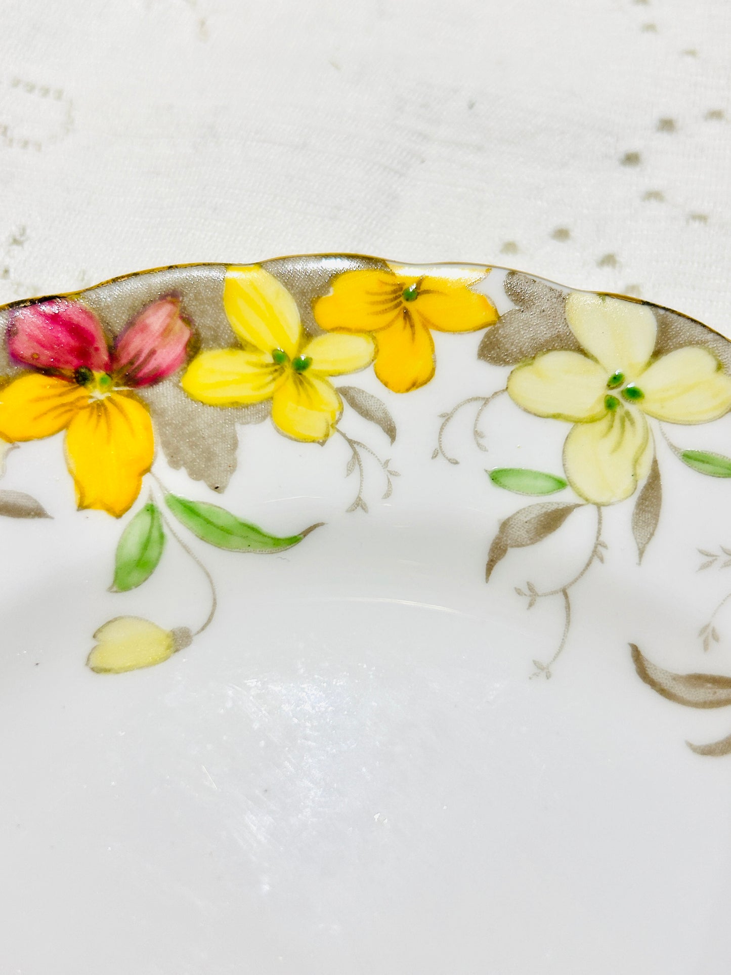 Tuscan China Yellow Floral Vintage Tea Set for 6