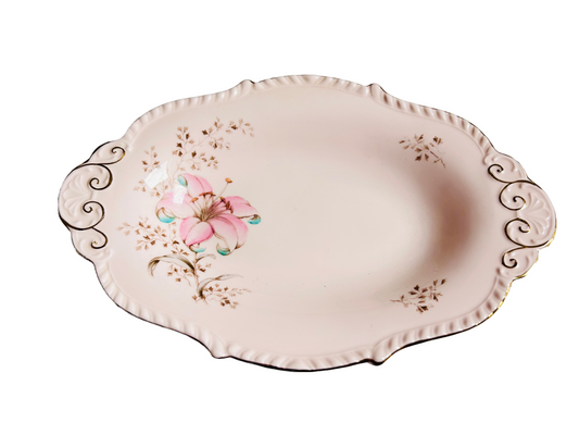 Tuscan Vintage China Pink Table Dish for Afternoon Tea