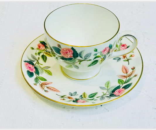 Wedgwood Hathaway Rose Teacup & Saucer