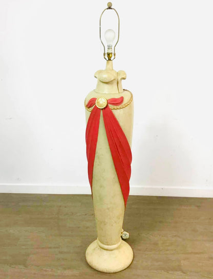 Large Floor Standing Ceramic Lamp Base - Red Drapes Statement Piece