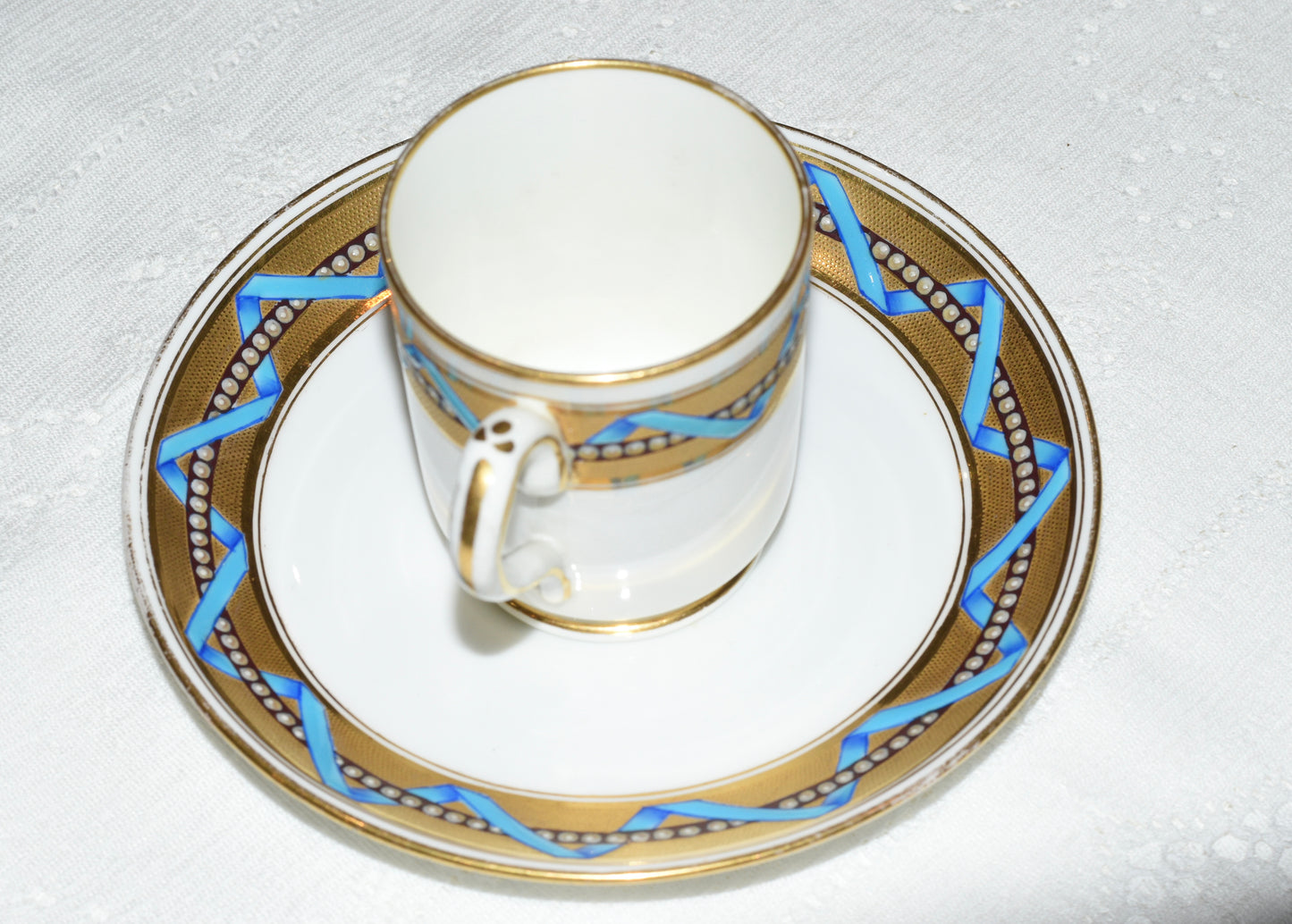 Antique Coffee Cup/Can & Saucer Set