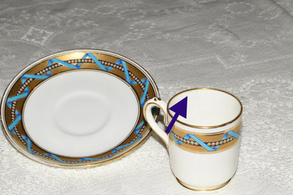 Antique Coffee Cup/Can & Saucer Set