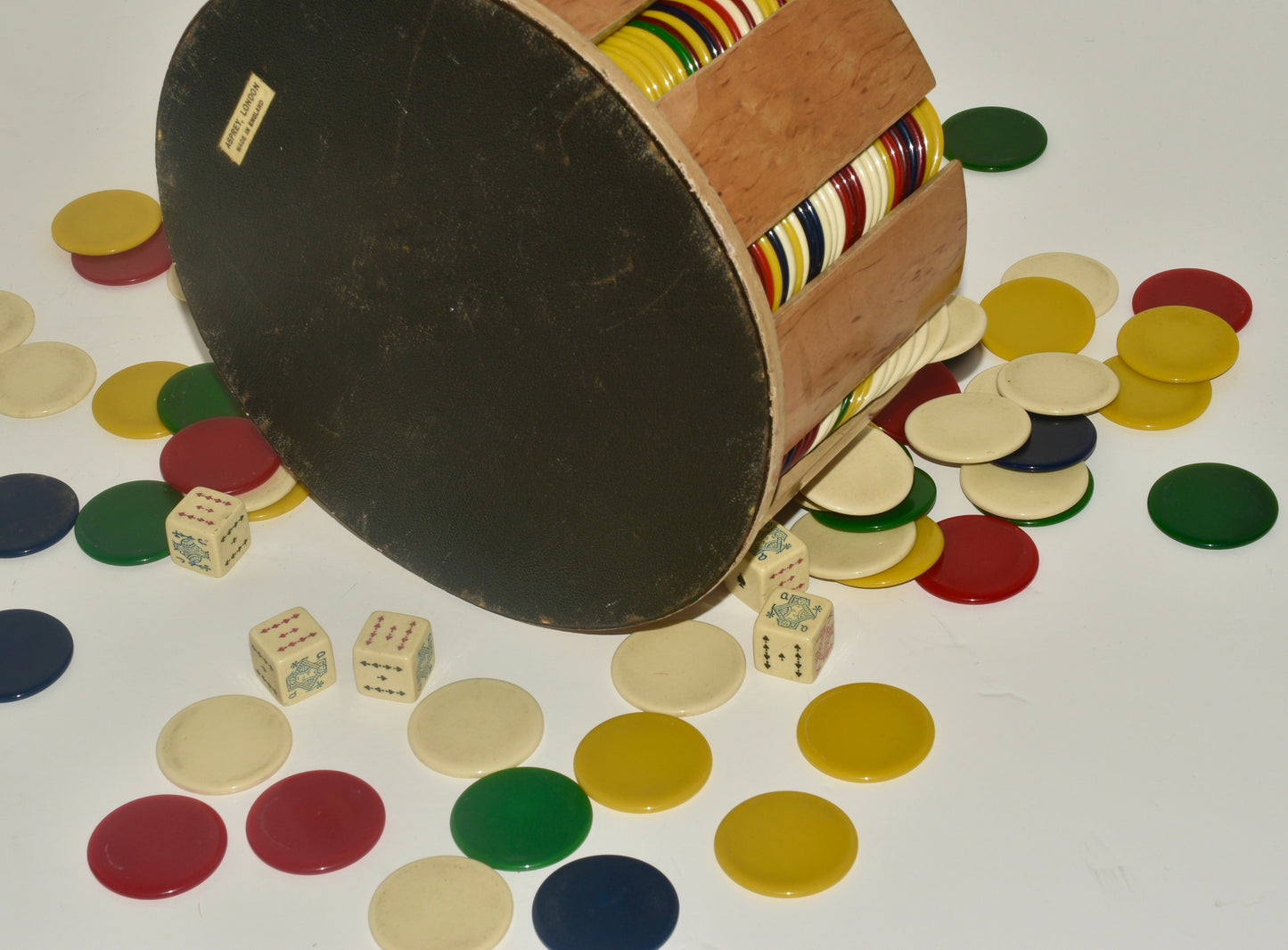 Asprey London 1930's Gaming Chip Roulette Caddy