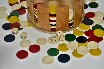 Asprey London 1930's Gaming Chip Roulette Caddy