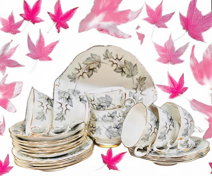 Royal Albert Silver Maple Tea Set