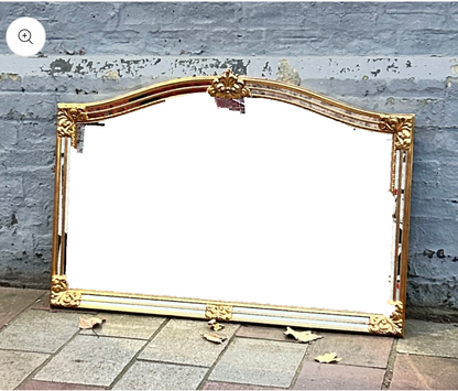 Large Gilt Overmantle Wall Mirror