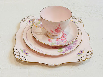 Tuscan China Vintage Pink Floral Tea Set